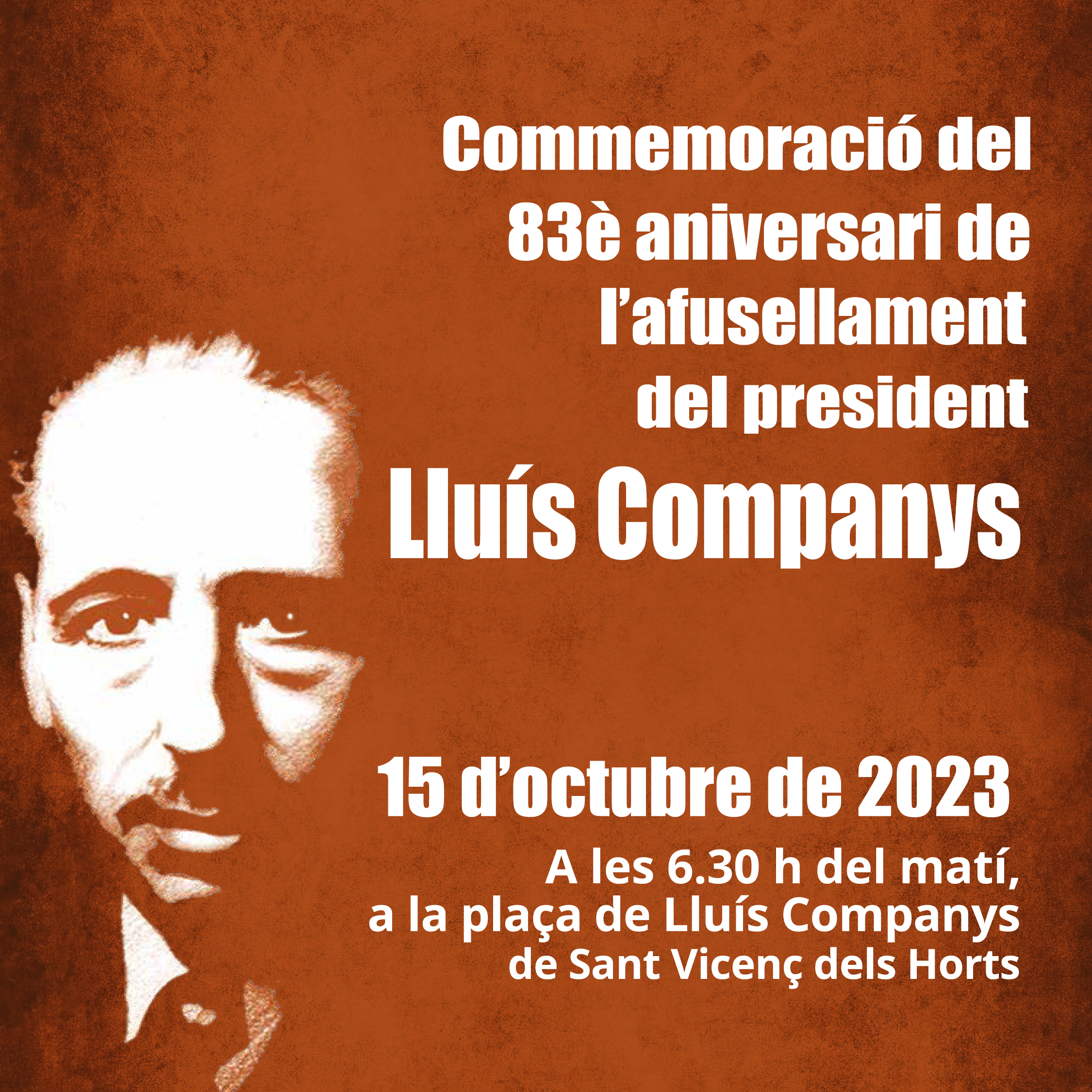 Commemoració del 83è aniversari afusellament del president Lluís Companys