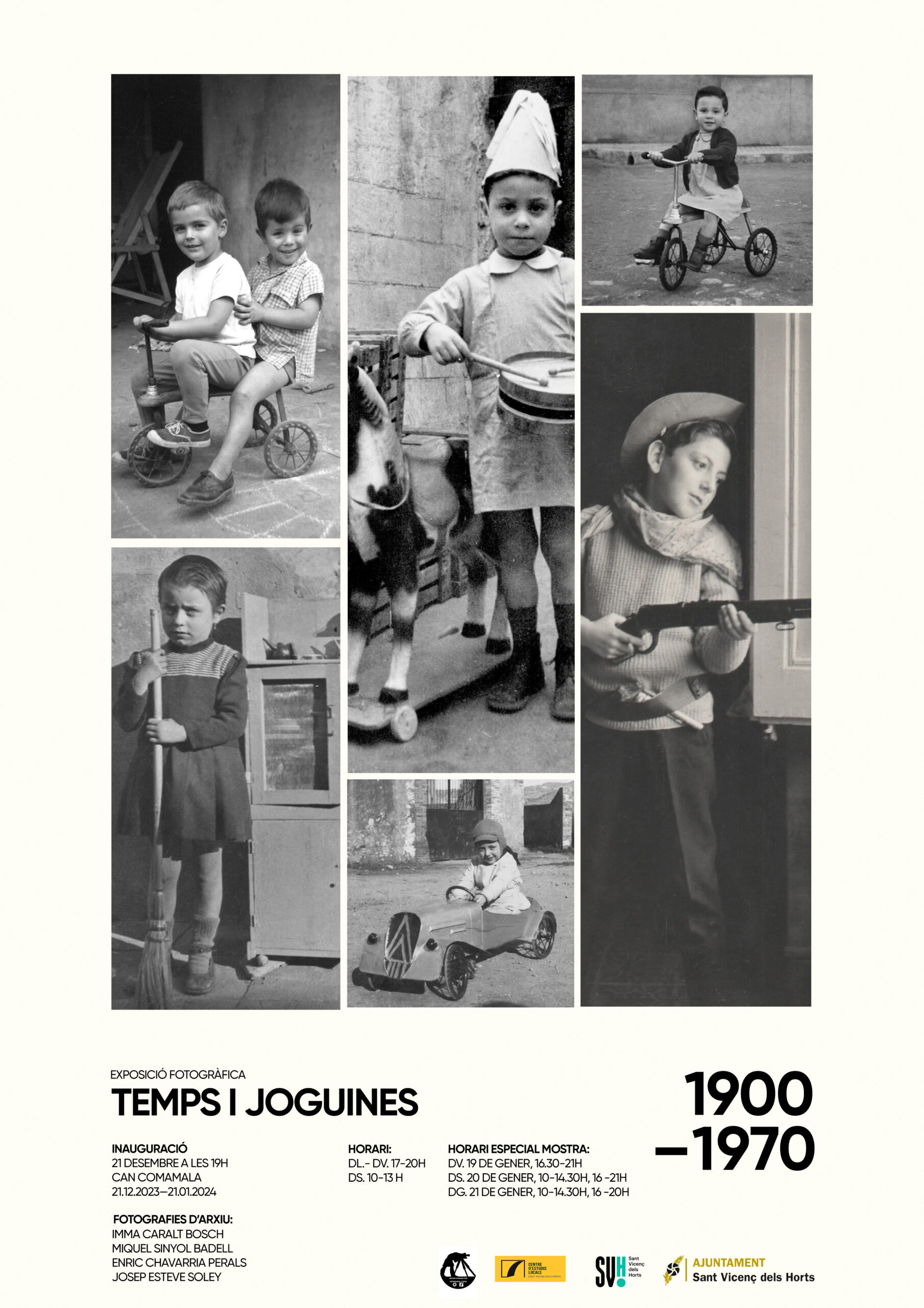 l'Exposició Fotogràfica "TEMPS i JOGUINES 1900 - 1970" a Can Comamala