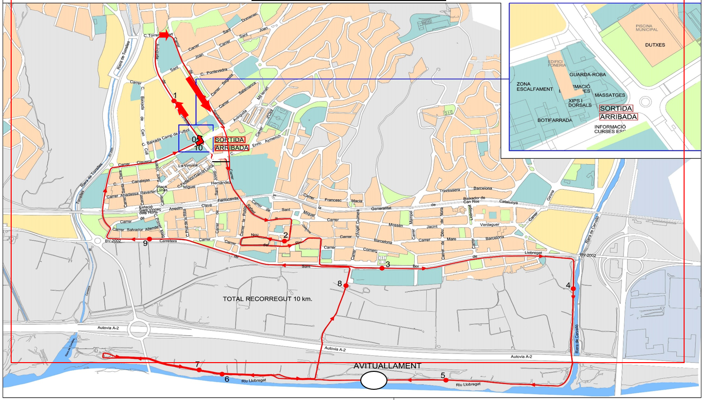 Mapa del recorregut de la Cursa La Vicentina 2026